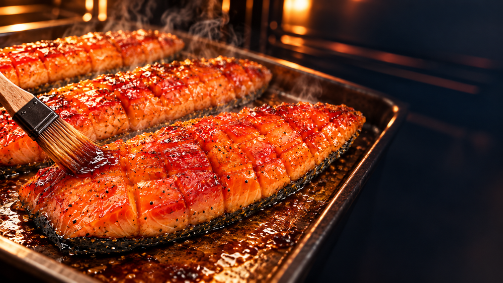 Salmon roasting process