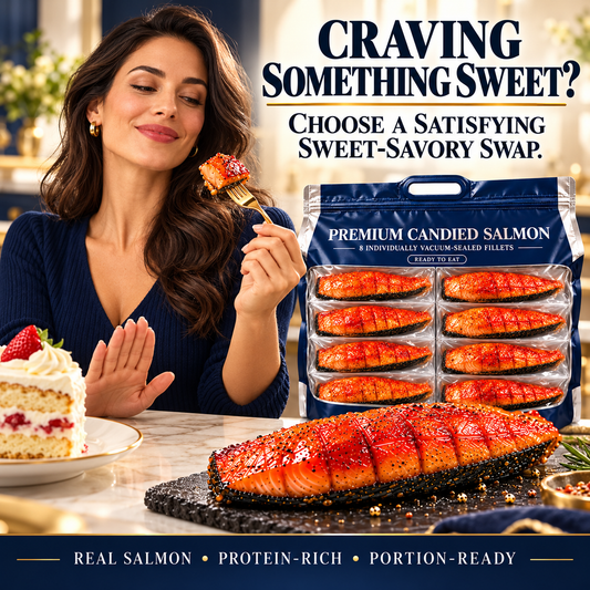 🐟Premium Amber Candied Salmon Fillets — Slow-Roasted, Sweet & Savory, Ready to Eat-Johnny