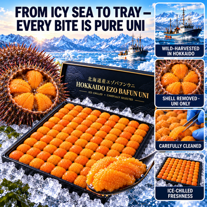 🌊 Hokkaido Ezo Bafun Uni — Ice-Chilled Premium Sea Urchin Roe, Rich, Creamy & Carefully Selected 🎁-Johnny
