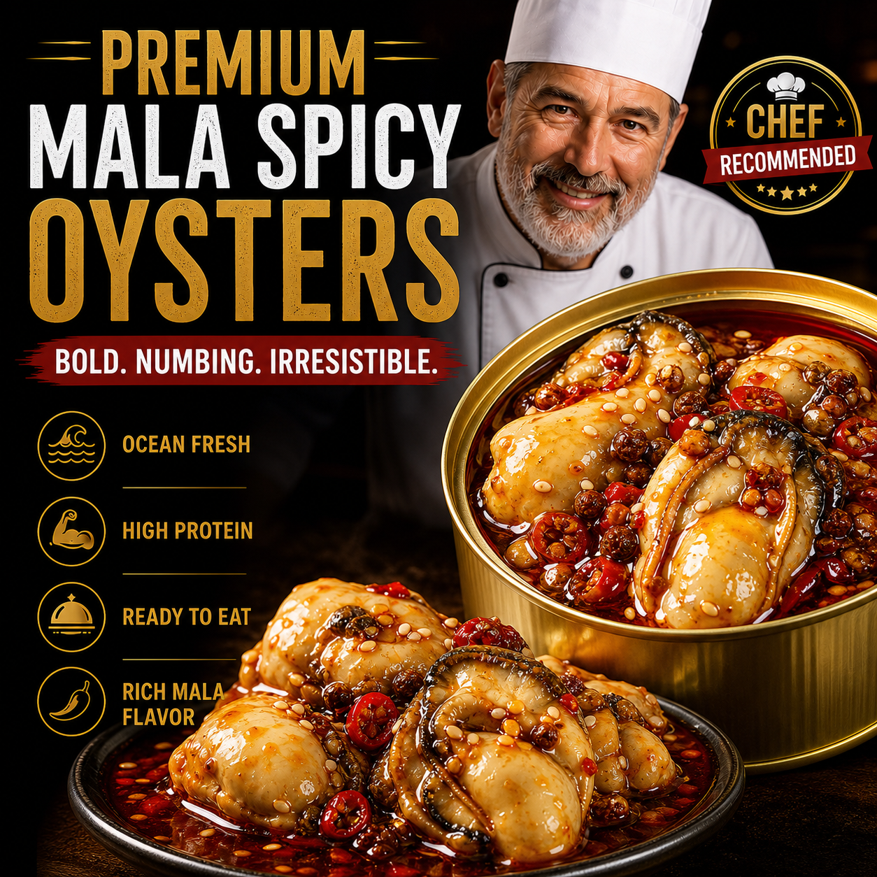 ✨ Premium Reserve Garlic Oysters – Plump, Juicy & Ready-to-Eat 🦪-$LX