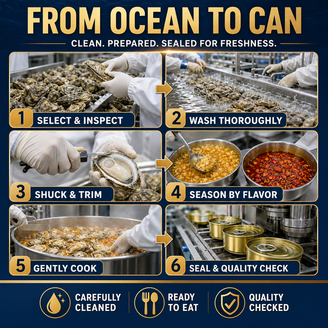 ✨ Premium Reserve Garlic Oysters – Plump, Juicy & Ready-to-Eat 🦪-$LX