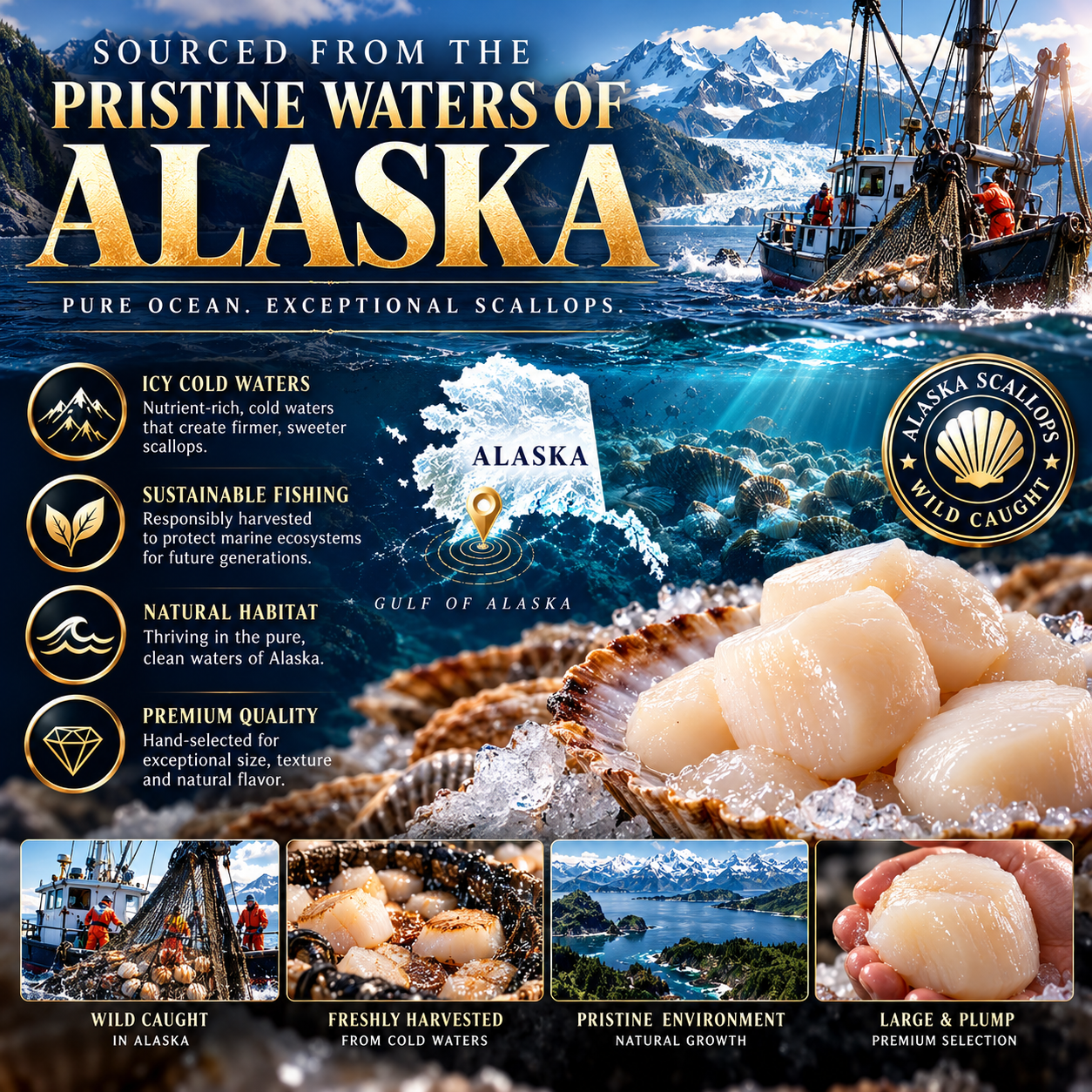 Alaska ocean origin visual