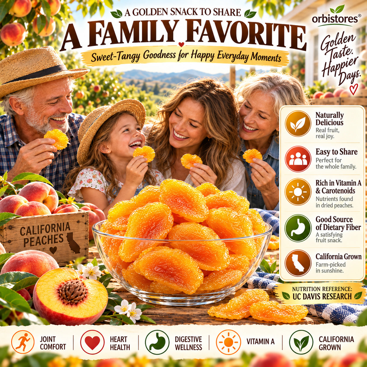 peaches family snack