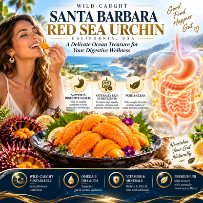 Premium Santa Barbara Red Sea Urchin (Uni) – Wild-Caught California Seafood, Rich & Buttery-$LX