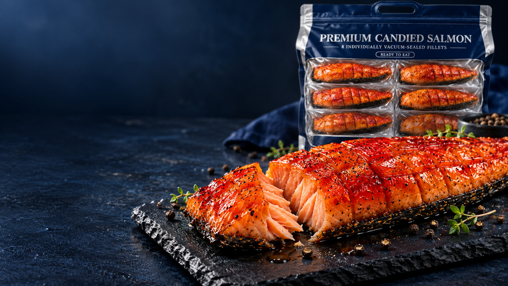Candied salmon texture