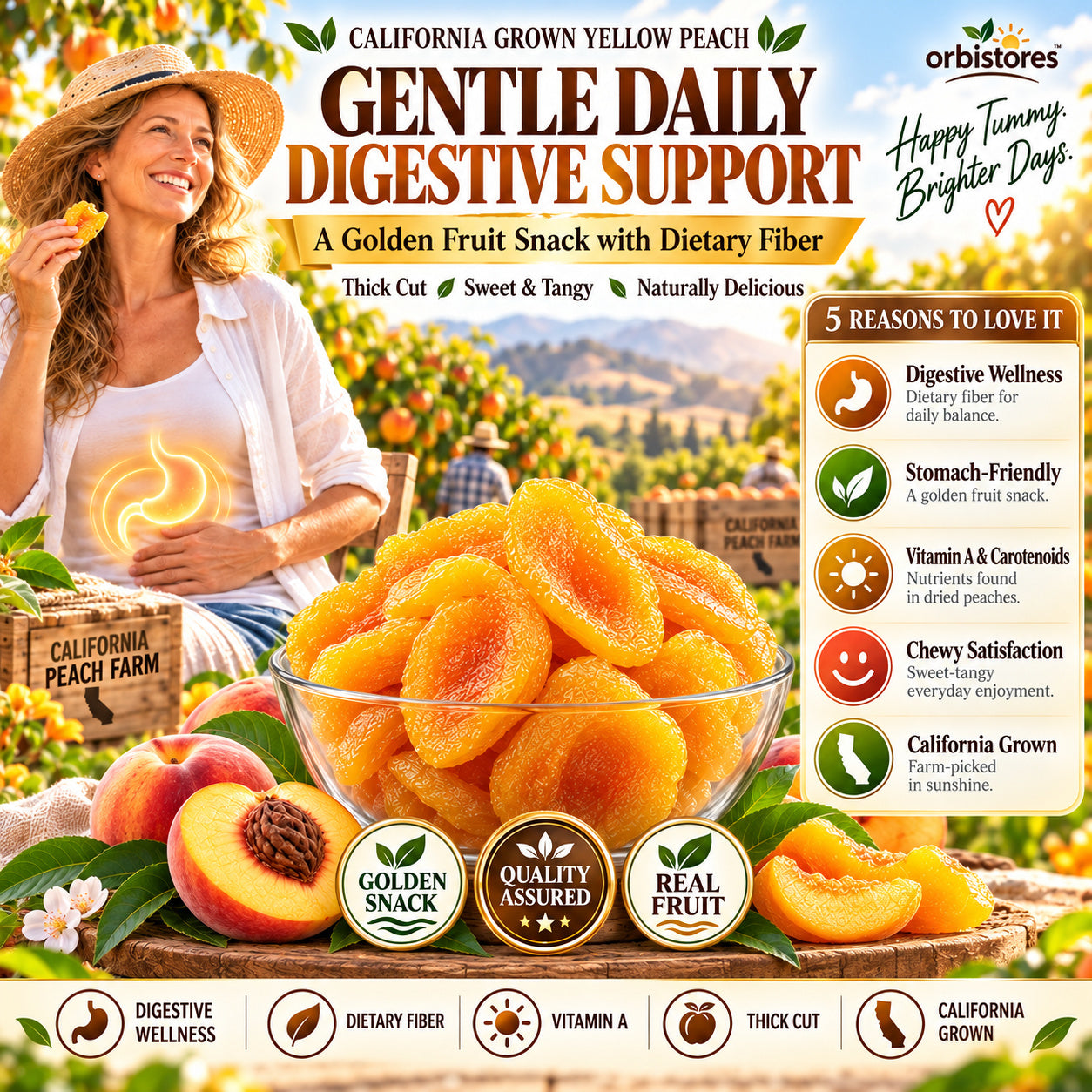 peaches digestive theme