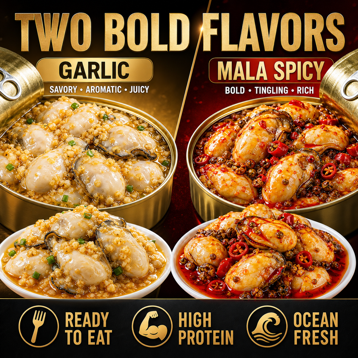 ✨ Premium Reserve Garlic Oysters – Plump, Juicy & Ready-to-Eat 🦪-$LX