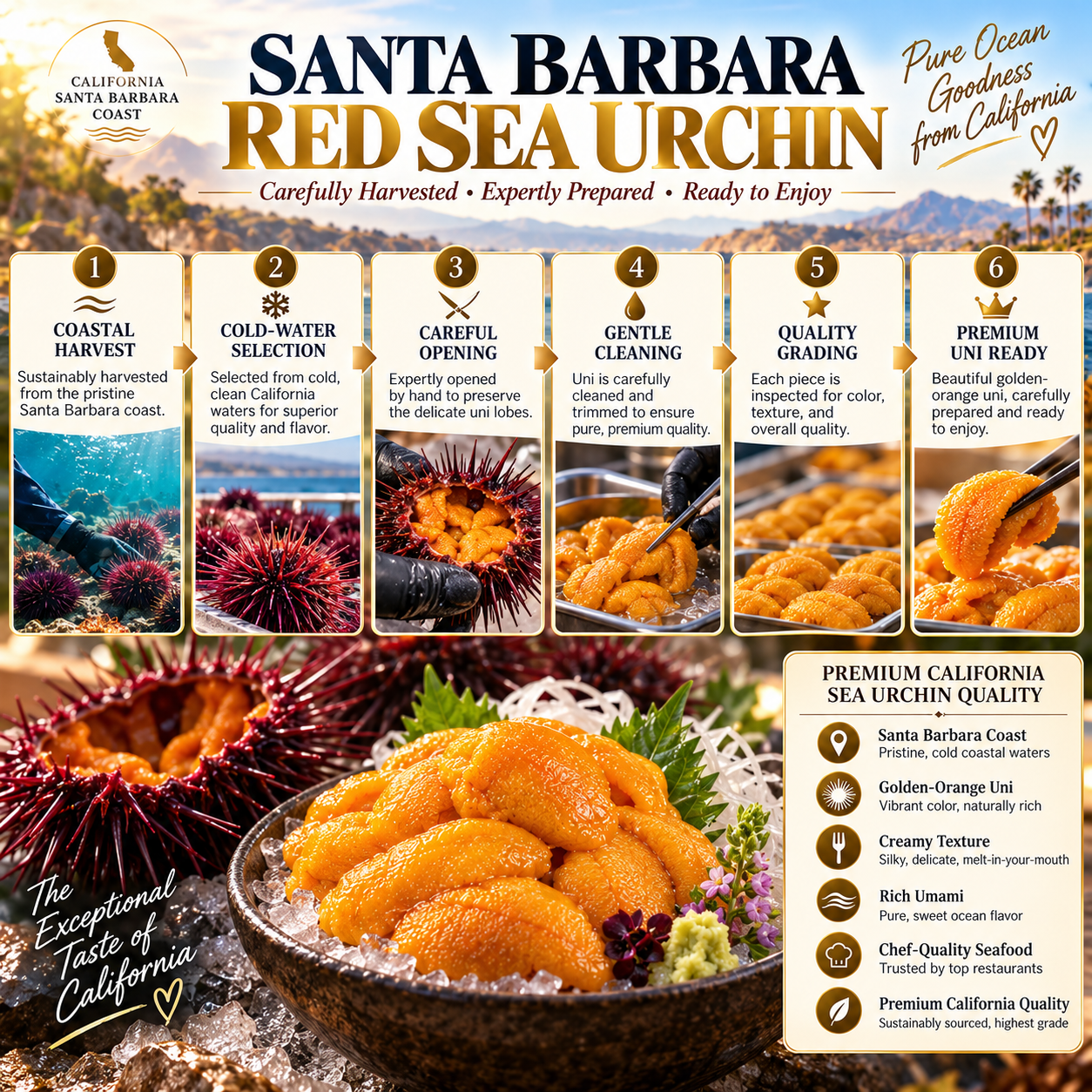 Premium uni preparation process and selection
