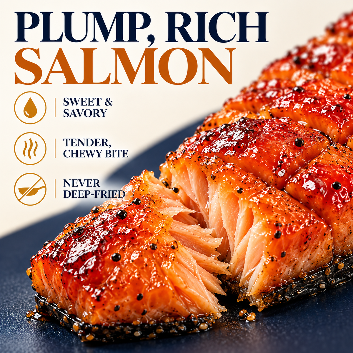 🐟Premium Amber Candied Salmon Fillets — Slow-Roasted, Sweet & Savory, Ready to Eat-Johnny