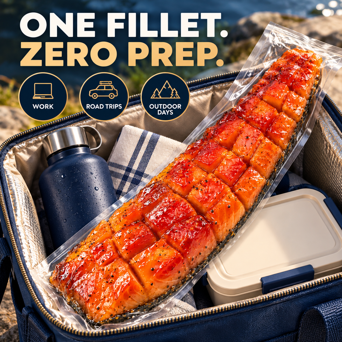 🐟Premium Amber Candied Salmon Fillets — Slow-Roasted, Sweet & Savory, Ready to Eat-Johnny