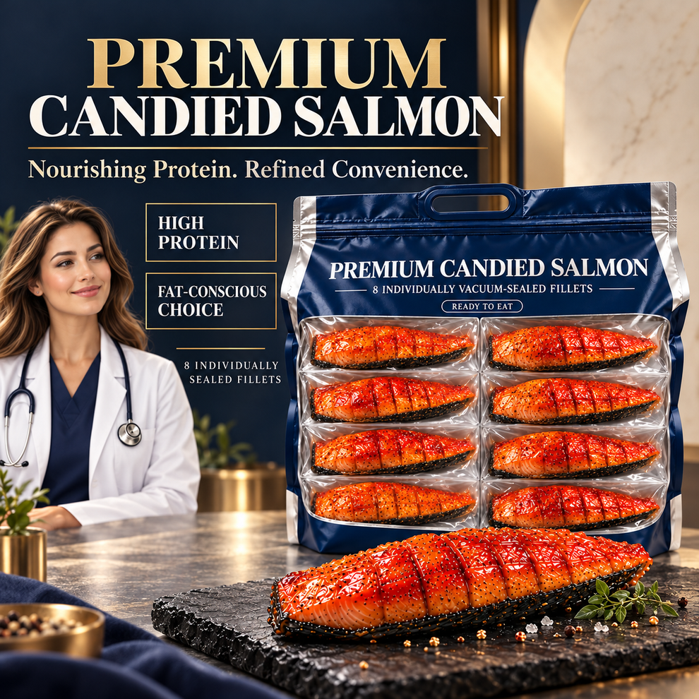 🐟Premium Amber Candied Salmon Fillets — Slow-Roasted, Sweet & Savory ...