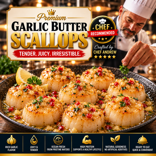 Grand Reserve Garlic Butter Sea Scallops-WH