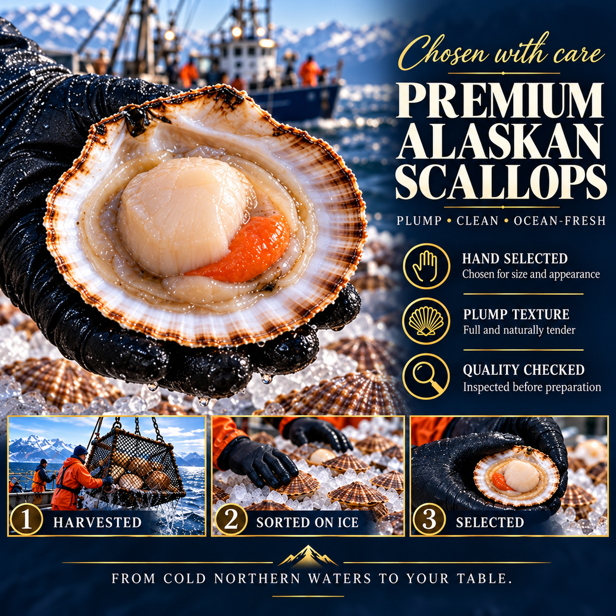 Grand Reserve Garlic Butter Sea Scallops-WH