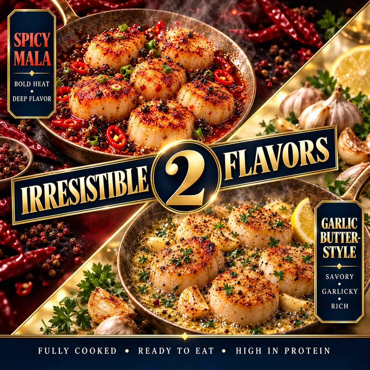 Grand Reserve Garlic Butter Sea Scallops-WH