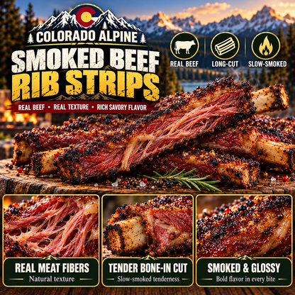🥩Premium Long-Cut Smoked Beef Ribs 🌿Slow-Smoked, Tender & Savory Whole Rib Strips-jasper