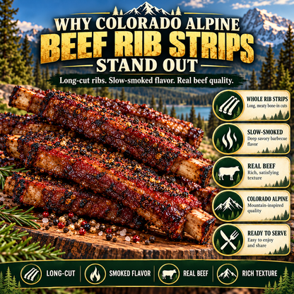 🥩Premium Long-Cut Smoked Beef Ribs 🌿Slow-Smoked, Tender & Savory Whole Rib Strips-jasper