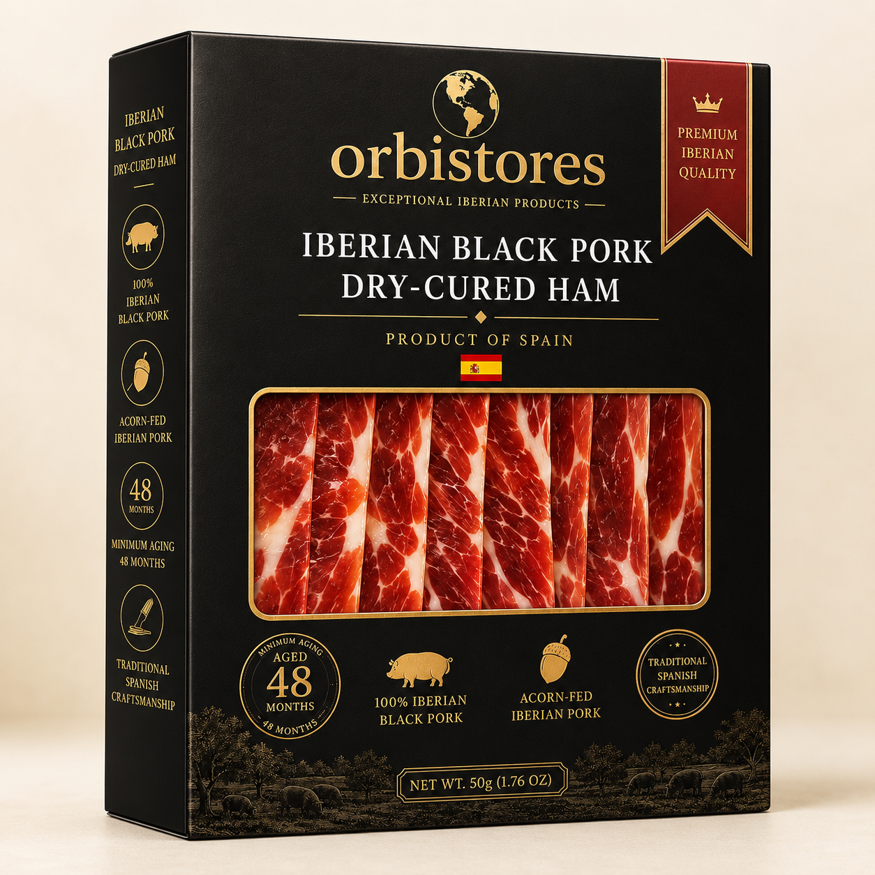 100% Ibérico Bellota Ham – Premium Acorn-Fed Pata Negra from Spain-$LX