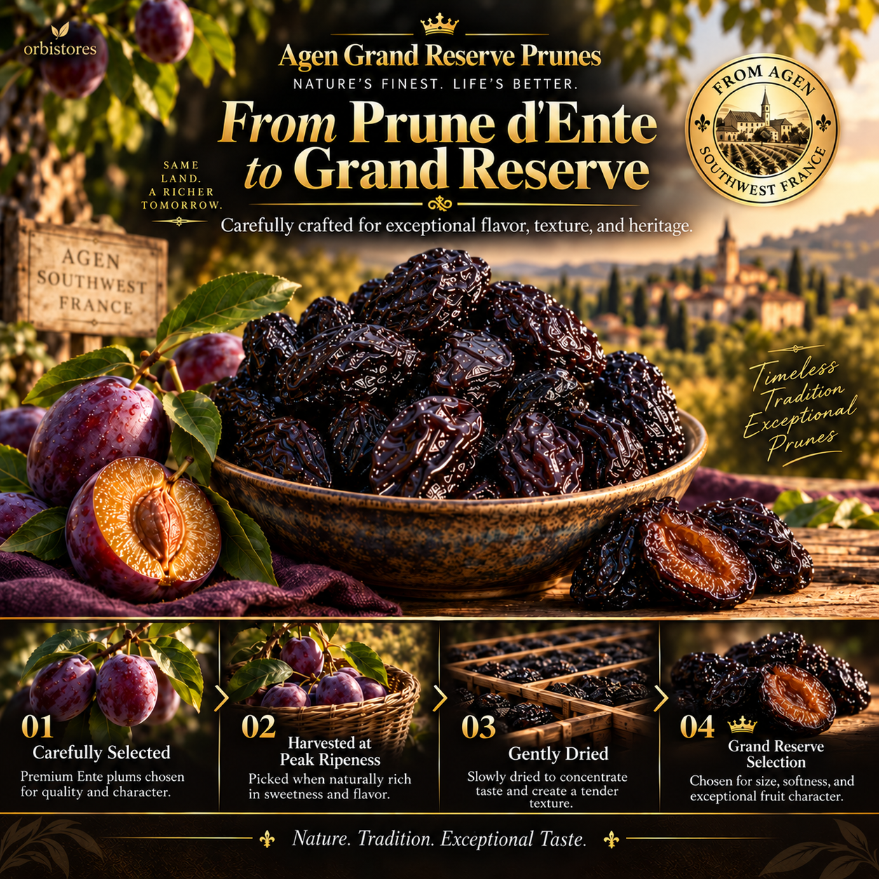 ✨ Grand Reserve Pitted Prunes – Plump, Tender & Naturally Sweet-$LX